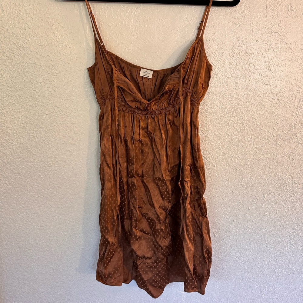 Aritzia satin mini dress
